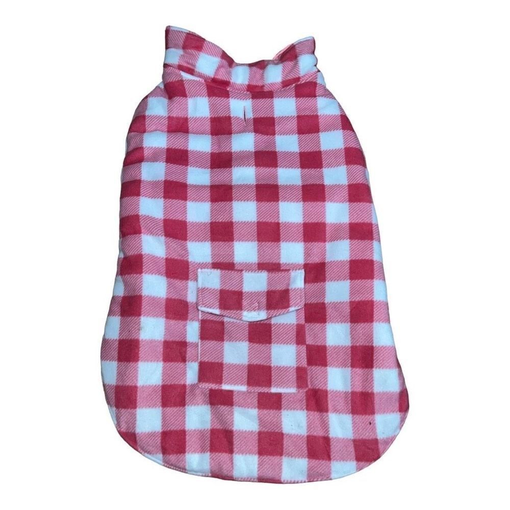 Pink and white gingham 3 XL pet jacket